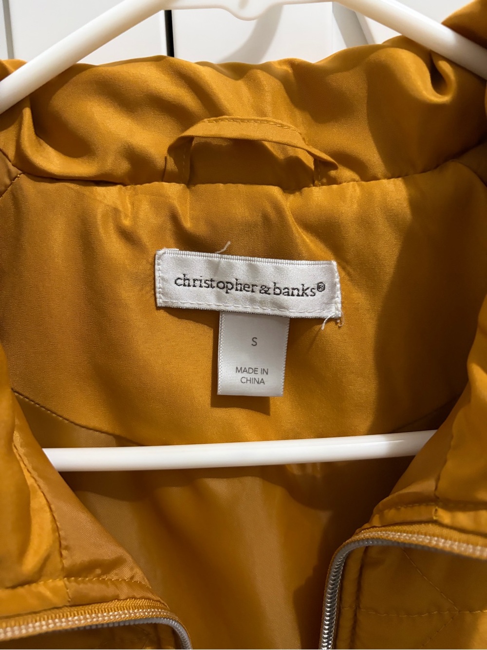 Christopher & Banks Quilted Mustard Yellow Vest - Picture 3 of 4
